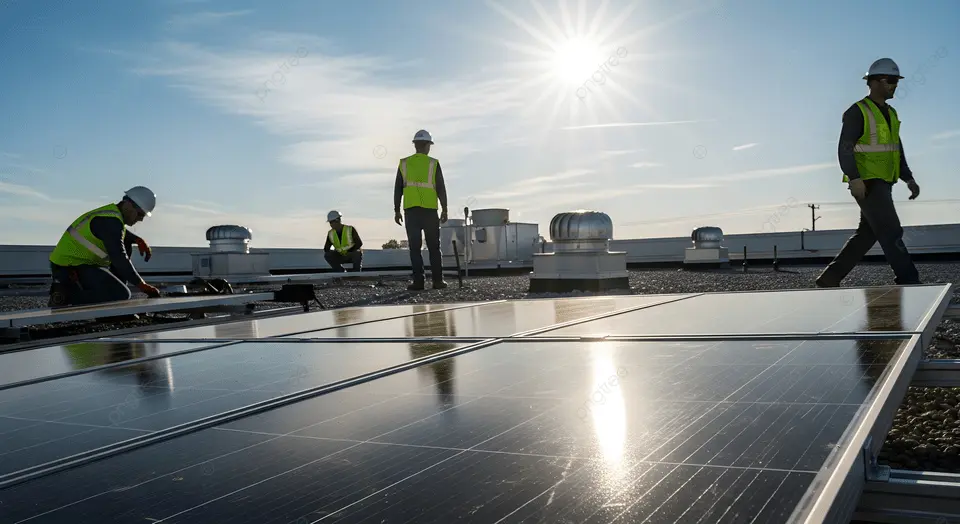SUNDIOR Solar Engineers on Site